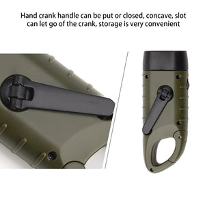 Portable LED Flashlight Hand Crank Dynamo Torch Lantern Professional Solar Power Tent Light For Outdoor Camping Mountaineering
