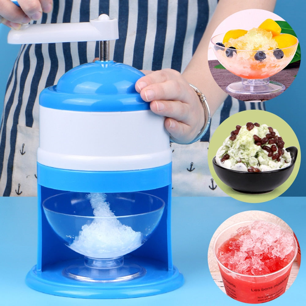 Portable Manual Ice Crusher Shaver Hand Ice Crank Kids Shredding Snow Cone Ice cream Maker Machine Ice Crusher Kitchen Tools