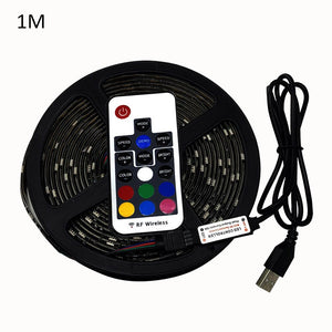 RGB Color Changeable TV Led Strip lights USB Powered 5V LED Strip with Remote Control TV Backlight Kit 0.5M 1M