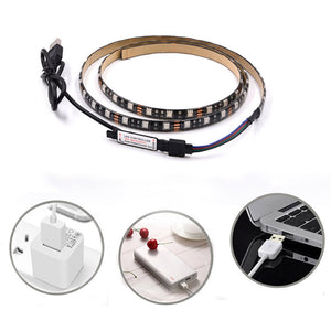 RGB Color Changeable TV Led Strip lights USB Powered 5V LED Strip with Remote Control TV Backlight Kit 0.5M 1M