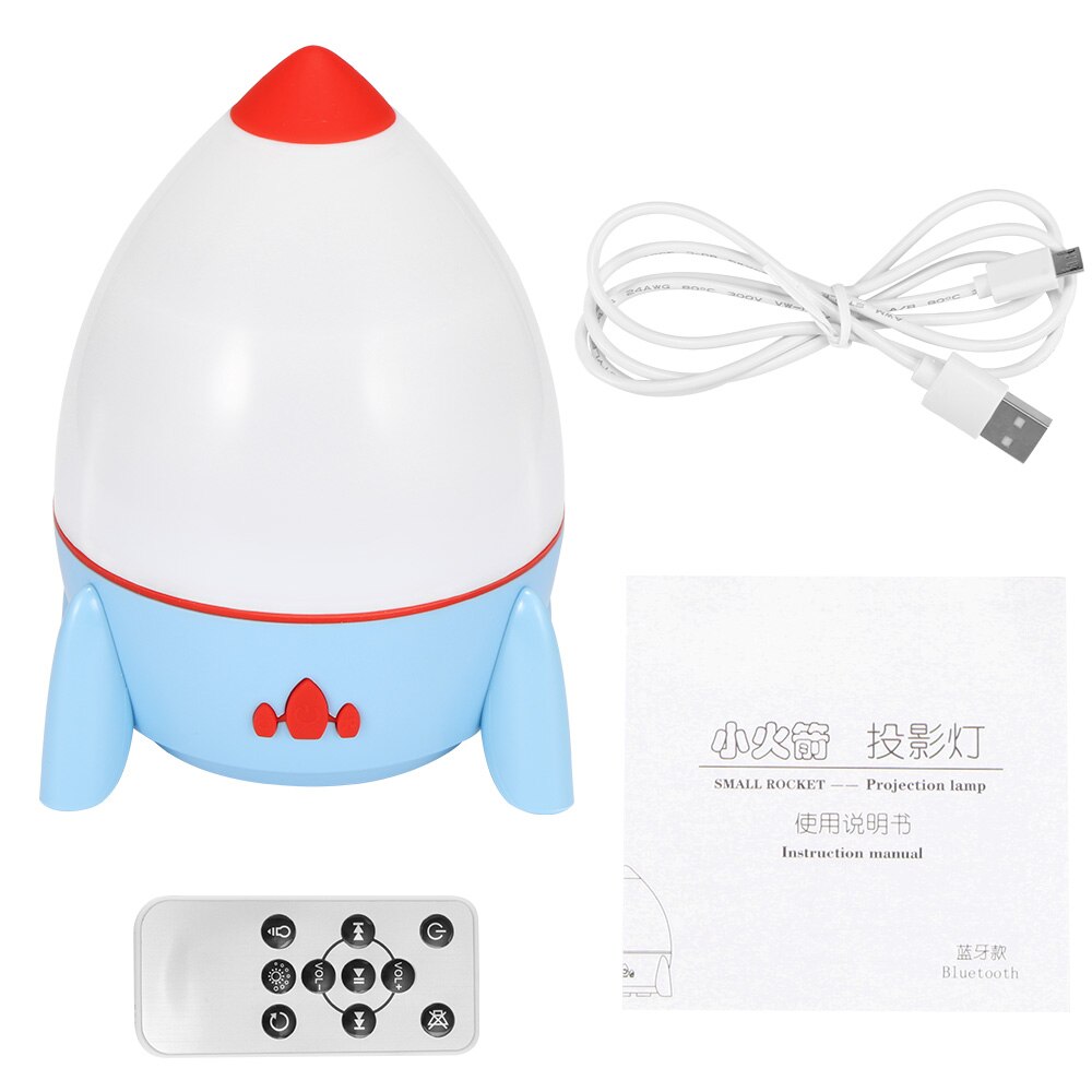 Rocket Projector LED Night Light Rotary Rechargeable USB Rotating Night Light Adjustable Rocket Night Light children's Gift Lamp