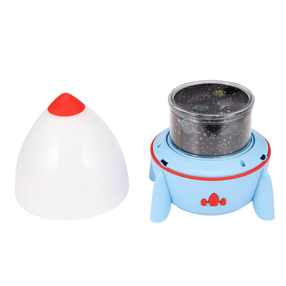 Rocket Projector LED Night Light Rotary Rechargeable USB Rotating Night Light Adjustable Rocket Night Light children's Gift Lamp