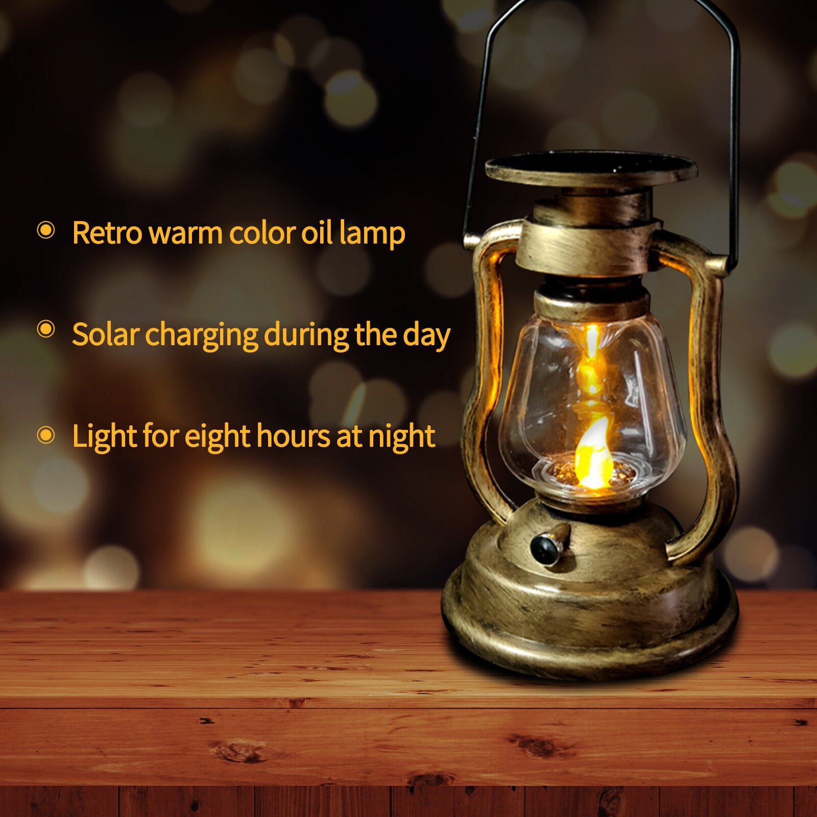 Solar Rechargeable Candle Light Portable Tent Light Retro Solar Oil Lantern Outdoor Lighting Camping Light For Garden Decoration