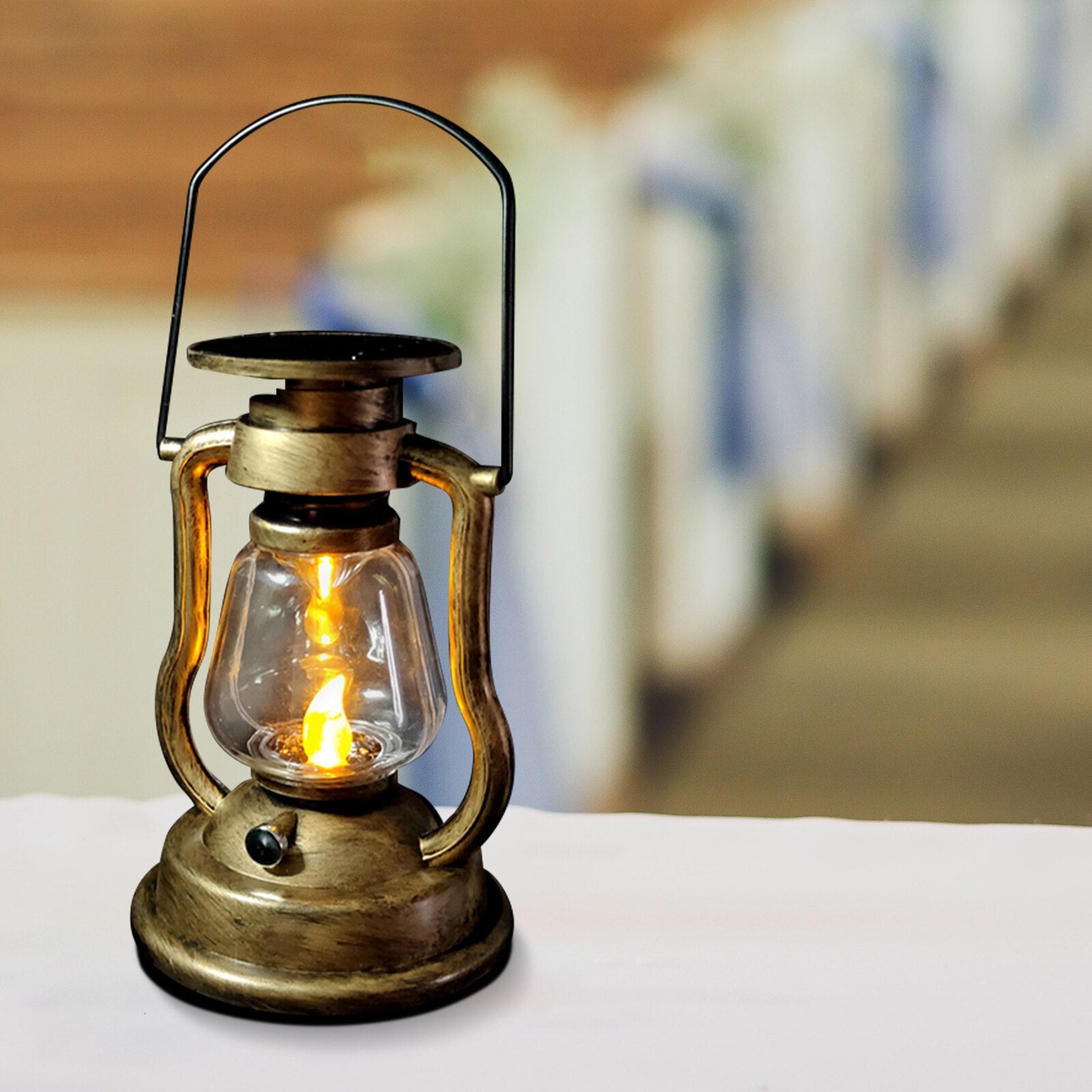 Solar Rechargeable Candle Light Portable Tent Light Retro Solar Oil Lantern Outdoor Lighting Camping Light For Garden Decoration