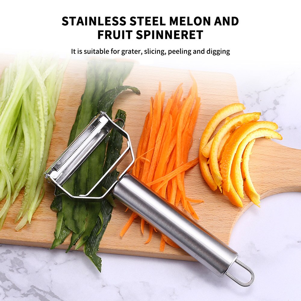 Stainless Steel 2 In 1 Vegetable Grater Julienne Tool Potato Peeler Vegetable Fruit Peeler Kitchen Supplies Vegetable Grater