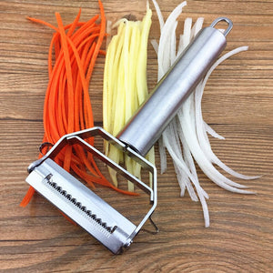 Stainless Steel 2 In 1 Vegetable Grater Julienne Tool Potato Peeler Vegetable Fruit Peeler Kitchen Supplies Vegetable Grater