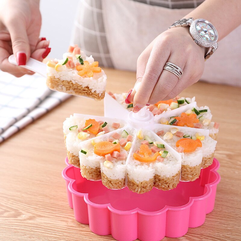 Sushi Mold Set Heart Shaped Sushi Mold Baking Pudding Cup For Kitchen Sushi Suit Molds Tools Kitchen Gadget DIY