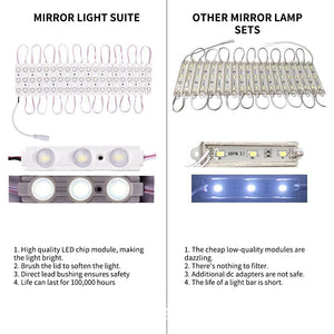 USB LED Mirror Light LED Vanity Make Up Mirror Light Flexible Tape Lamp Makeup Mirror Desktop Backlight For Bathroom DressingTab
