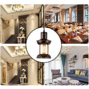 Wrought Iron Industrial Cup Pendant Lights Cafe Bar Clothing Store Loft Retro Hanging Lamps Dining Restaurant Lighting Luminare
